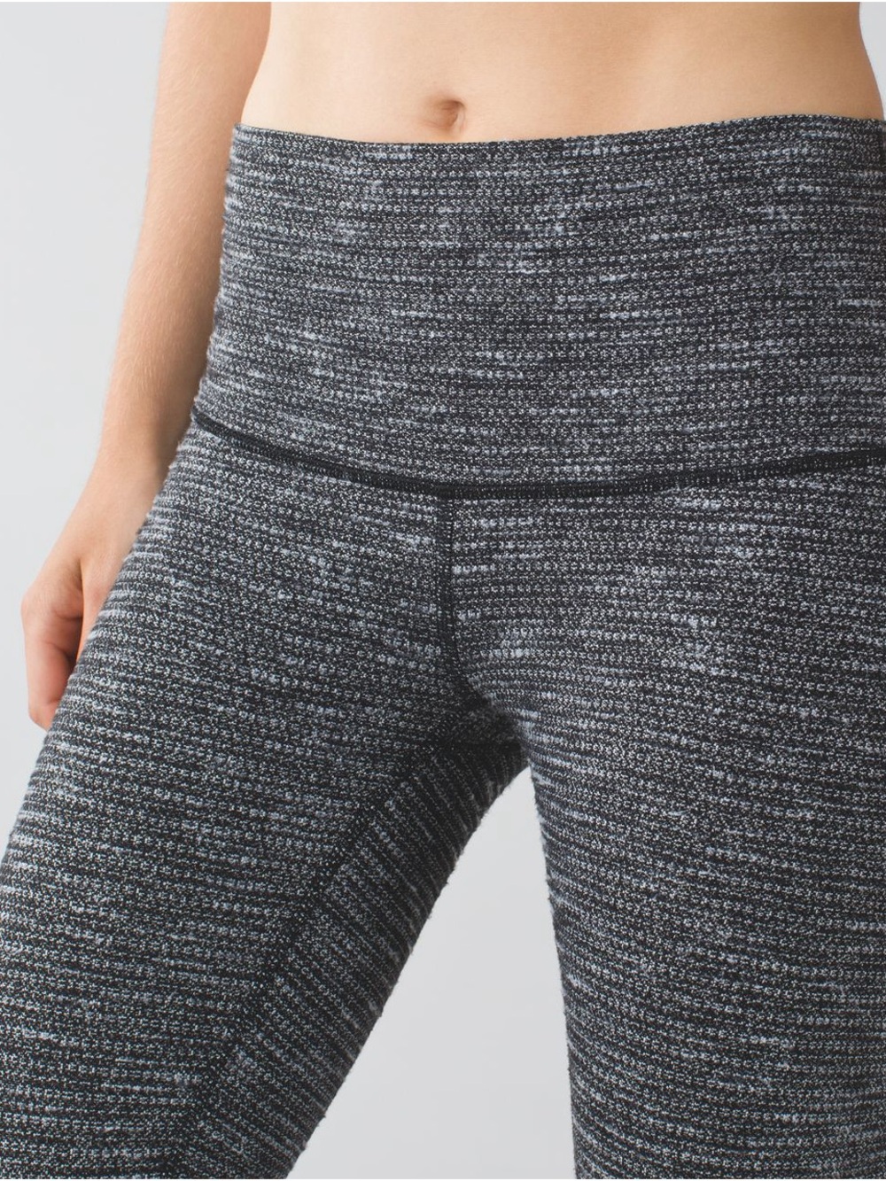 Lululemon Athletica Heathered Gray Wunder Under Cropped Leggings